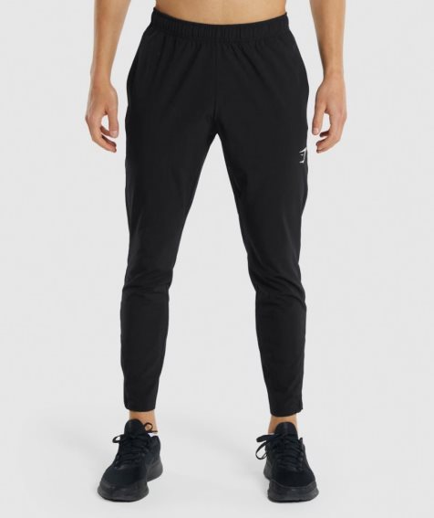 Men's Gymshark Arrival Woven Jogger Black | NZ 1YSQEN